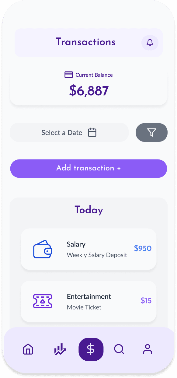 Finance Nest budget details screen